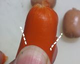 キャラ弁 赤ウィンナーでお花♪作り方3写真