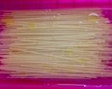ルクエ☆白菜・ネギ残り野菜で明太パスタ☆作り方2写真