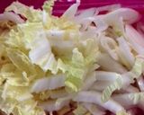 ルクエ☆白菜・ネギ残り野菜で明太パスタ☆作り方3写真