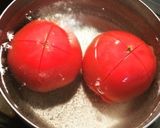 フレッシュトマトとパプリカのブルスケッタ作り方1写真