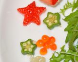 果物、魚介、野菜のクリスマスツリーサラダ作り方12写真