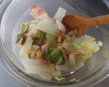 電子レンジでベーコンと白菜の塩バター蒸し作り方4写真