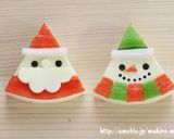 クリスマス＊サンタさん＆スノーマンチーズ作り方5写真