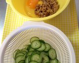 納豆チャーハン☆胡瓜入り作り方1写真