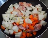 簡単！鶏手羽元と大根の和風カレー煮込み作り方2写真