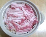 豚バラともやしのミルフィーユ鍋作り方4写真