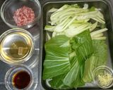 チンゲン菜のくず煮＆くず煮雑炊作り方1写真