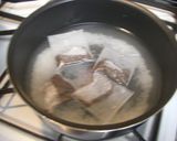 晩の焼きしゃけ入り茶がゆ・みんと風作り方1写真