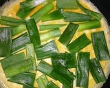節約つまみ♬青い部分と卵のクル②巻き②♬作り方3写真