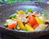 栗じゃがいもと豚肉の味噌マヨ炒め作り方9写真