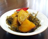 さつまいもと刻み昆布の煮物作り方4写真