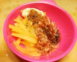 おかかマヨ醤油たくあんのおにぎり作り方1写真