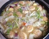 鶏だんごの味噌煮込み(^_^)作り方5写真