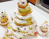 シュークリームでクリスマスツリー＆リース作り方9写真