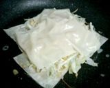 ワンタンの皮でキャベツ焼き作り方2写真