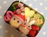 クリスマスキャラ弁☆サンタとトナカイ♪作り方1写真
