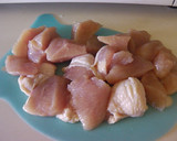 簡単！鶏ムネ肉と青菜のオイマヨ炒め♬作り方1写真