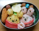 キャラ弁☆プーさんとピグレットは仲良し♥作り方3写真