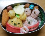 キャラ弁☆プーさんとピグレットは仲良し♥作り方3写真