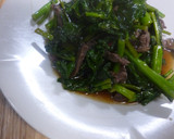芥藍菜と牛肉のオイスターソース炒め作り方10写真