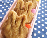 ウサギ巾着風おいなりさん キャラ弁作り方7写真