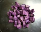 紫芋クリーム餡の茶巾絞り♪作り方1写真