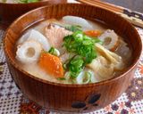 ♡鮭の粕汁♡具が大きい!おばぁちゃんの味作り方5写真