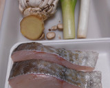 まだらの煮付け・長ねぎ、しめじ添え作り方1写真