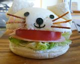 キャラ弁にも☆白ネコのサンドイッチ♪作り方5写真