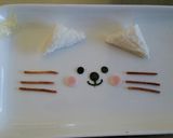 キャラ弁にも☆白ネコのサンドイッチ♪作り方4写真