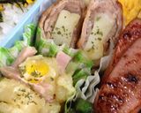 お弁当★じゃが一個で肉巻きとポテサラ!作り方3写真