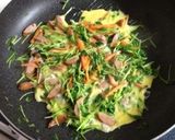豆苗と卵の中華炒め(^-^)/作り方4写真