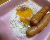 ✿トースターのお隣でウィンナーエッグ✿作り方3写真