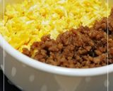豚とタマゴの二色丼作り方6写真