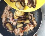 茄子とひき肉のピリ辛炒め作り方5写真