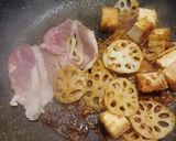しゃきしゃき蓮根厚揚げの豚肉入り麻婆ご飯作り方2写真