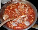 まこもたけとチキンのトマトパスタ作り方7写真