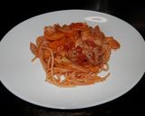 まこもたけとチキンのトマトパスタ作り方11写真