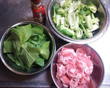 簡単！豚肉と青梗菜のオイスターソース炒め作り方1写真