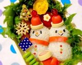 キャラ弁✳︎雪だるまおにぎり♡作り方6写真