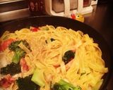 ベーコンと野菜のクリームパスタ♪作り方9写真