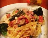 ベーコンと野菜のクリームパスタ♪作り方10写真
