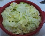 香ばしい☆ごま肉みそで蒸しキャベツ作り方1写真