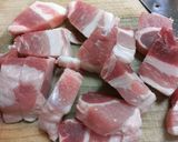 豚バラブロックと大根のりんごみぞれ煮作り方1写真