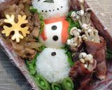 ハニーマスタード豚丼✴︎雪だるま仕様作り方3写真