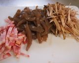 柚子胡椒風味のベーコンにゃく牛蒡きんぴら作り方1写真