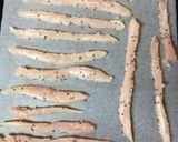 犬のおやつ。セサミササミジャーキー作り方4写真