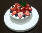デコレーションケーキ☆ダレ無い生クリーム作り方13写真