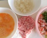 ひき肉入り具だくさんチャーハン作り方1写真