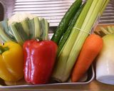 カラフル野菜☆らっきょう酢でピクルス作り方1写真